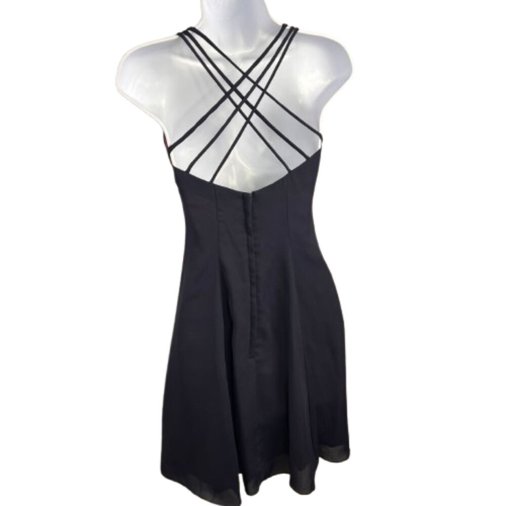 Jessica McClintock Gunne Sax Blue Strappy Juniors XS (3/4) Dress - Picture 3 of 5